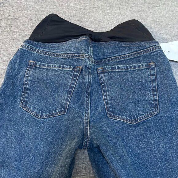 Over The Belly Dark Wash Skinny Maternity Jeans, Size: 14 - Picture 4 of 7